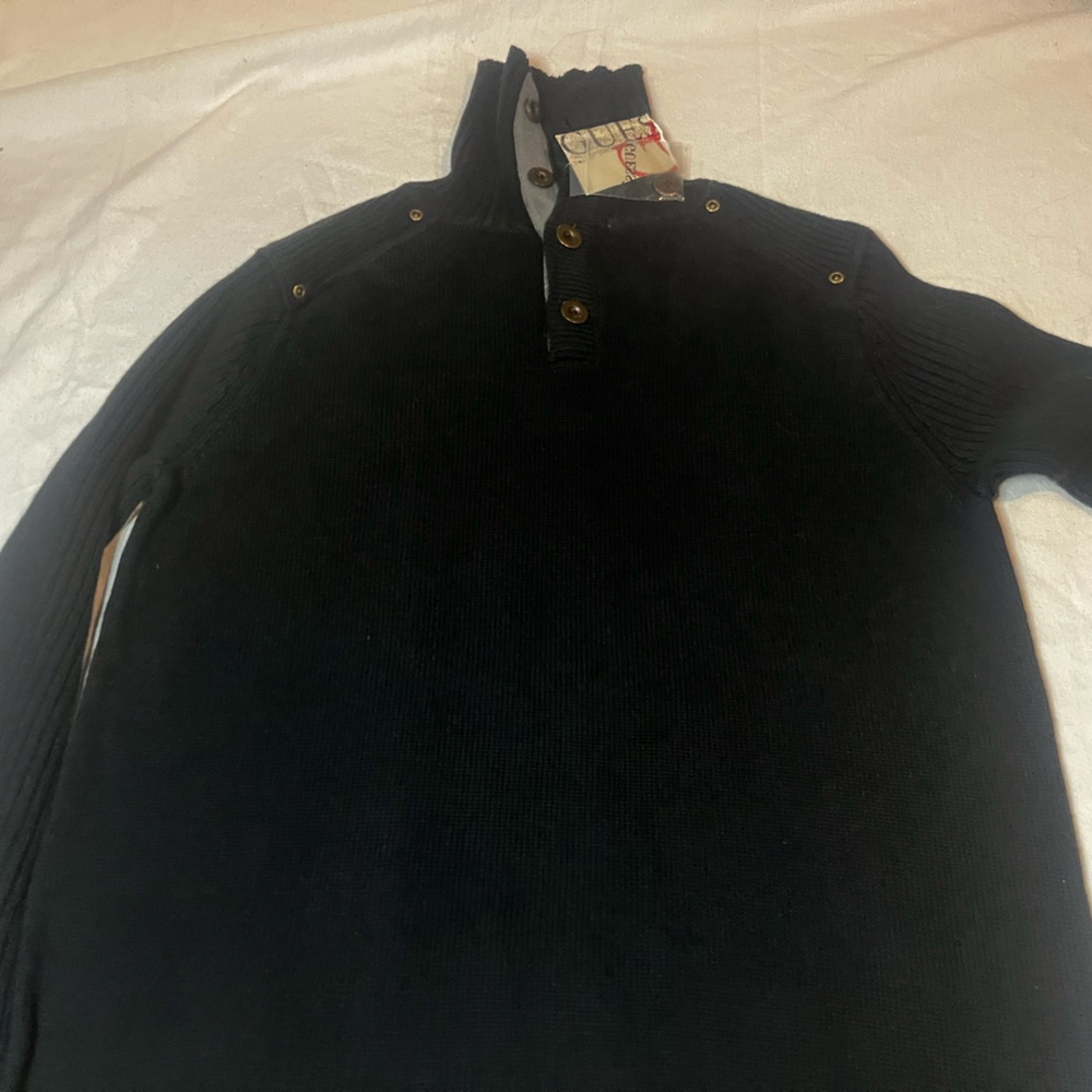 BNWT-Vintage Guess Men's Black Sweater